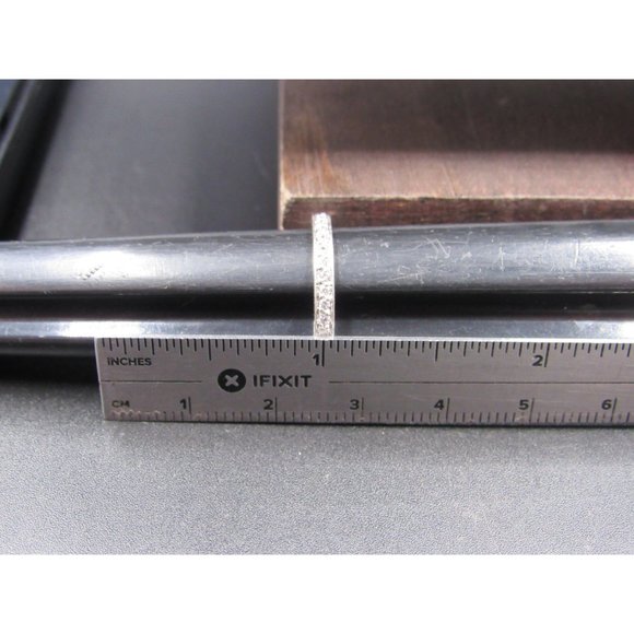 Size 6 Sterling Silver Clear Cubic Zirconia Simple Gem Band Ring - Picture 6 of 7